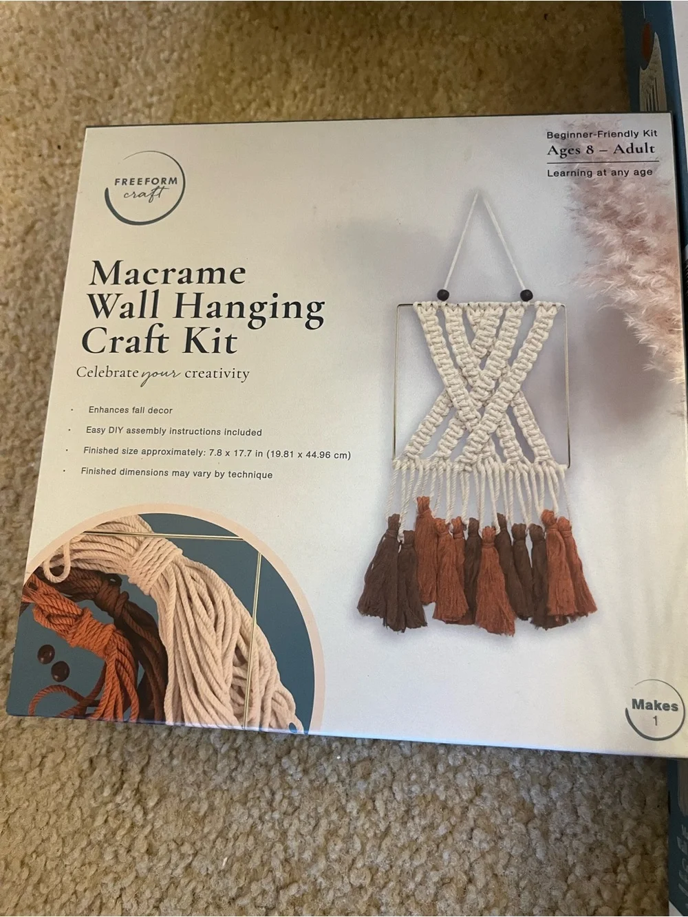 Lot of 3 Brand New Macrame Wall Hanging Craft Kits